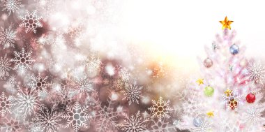 Noel karı kış ışığı arka planı