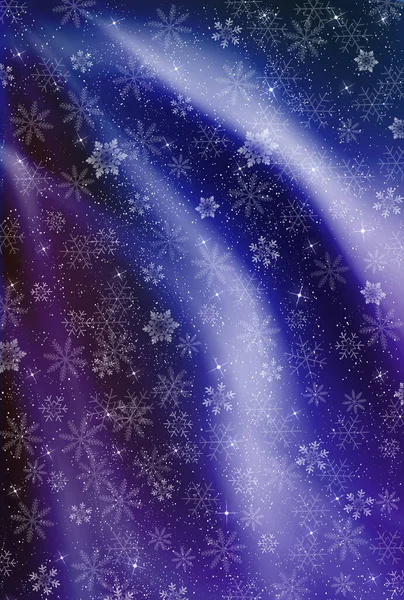 Kerstmis Sneeuw Winter Licht Achtergrond — Stockvector