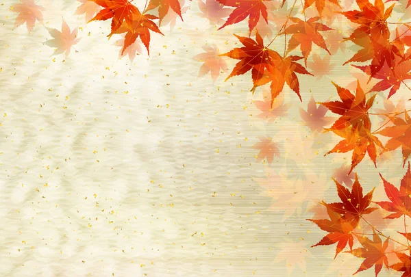 Herbst Blätter Ahorn Herbst Hintergrund — Stockvektor