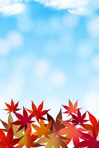 Otoño Hojas Arce Fondo Otoño — Vector de stock