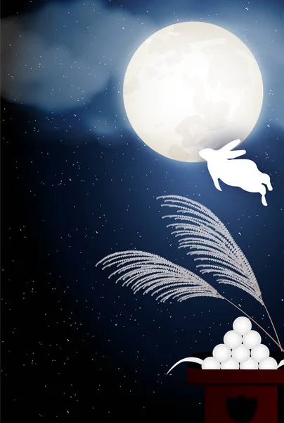 Observation Lune Quinze Nuits Pleine Lune Fond — Image vectorielle