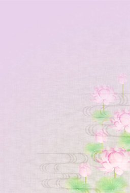 Nilüfer çiçeği Japonya desenli kartpostal geçmişi
