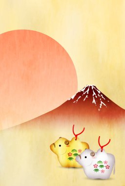 İnek Yeni Yıl kartı Zodiac geçmişi