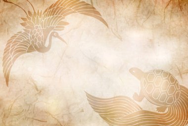 Yılbaşı kartı vinci kaplumbağa arkaplanı