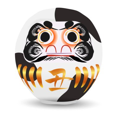 İnek Yeni Yıl Kartı Zodiac simgesi