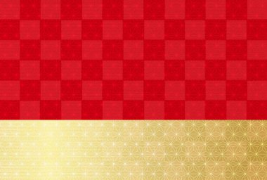 Japon desenli yeni yıl kart şablonu