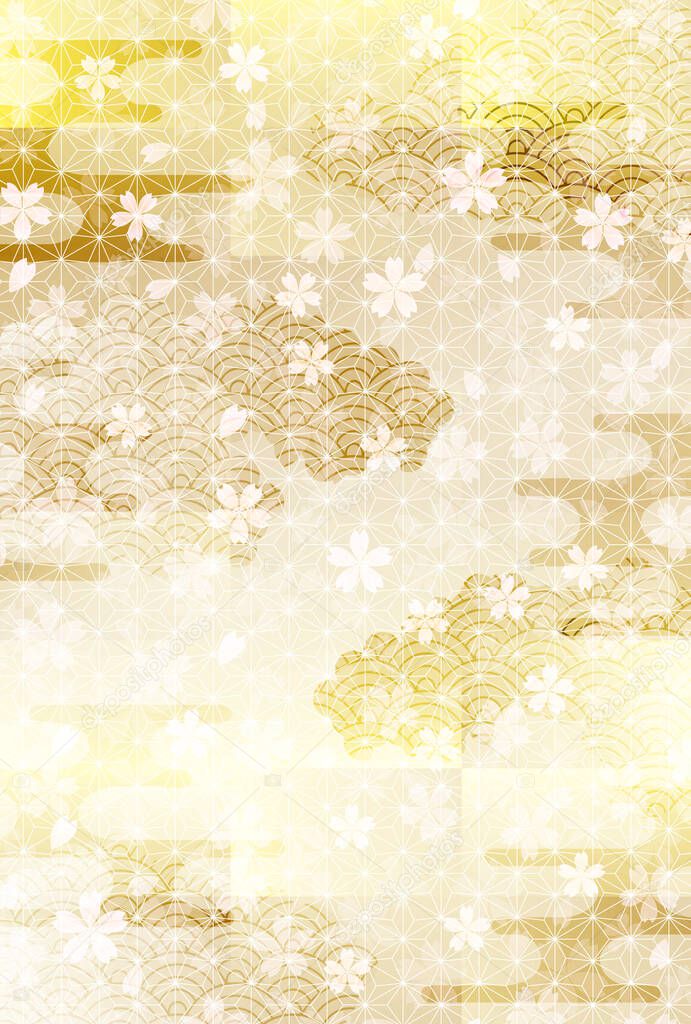 Japanese pattern New Year's card pattern background