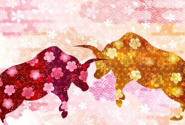 İnek Yeni Yıl kartı Zodiac geçmişi