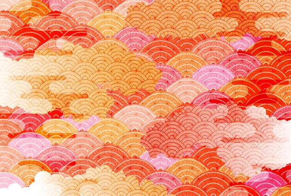 Осінь Залишає Японський Візерунок — стоковий вектор