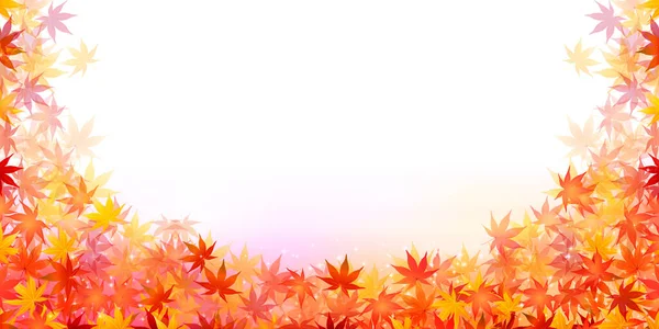 Otoño Hojas Arce Fondo Otoño — Vector de stock