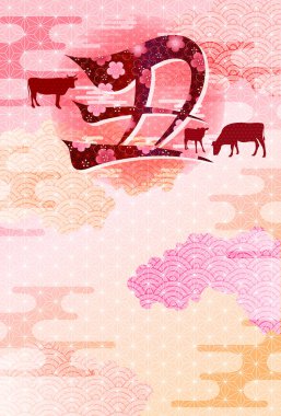 İnek Yeni Yıl kartı Zodiac geçmişi