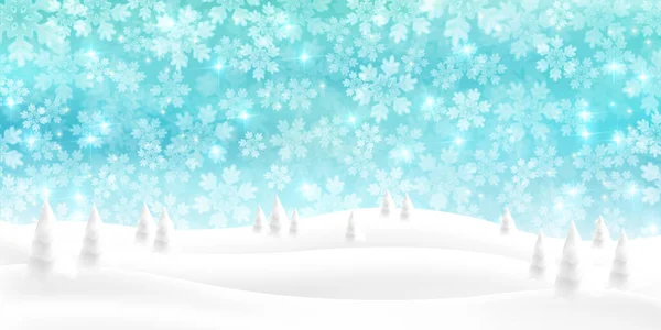 圣诞雪冬的天空背景 — 图库矢量图片