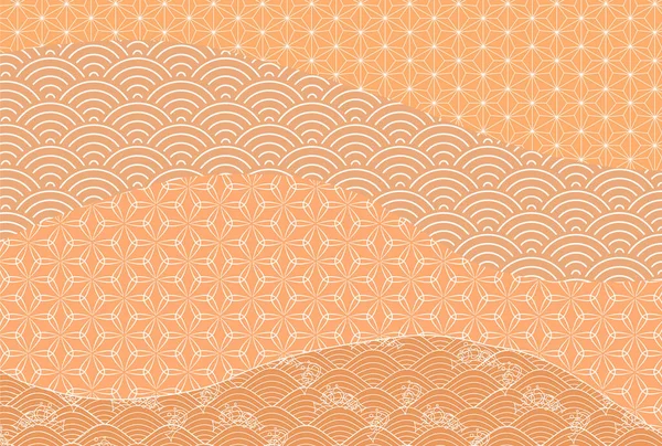 Modèle Japonais Motif Automne Fond — Image vectorielle