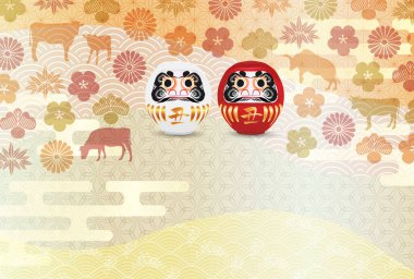 İnek Yeni Yıl kartı Zodiac geçmişi