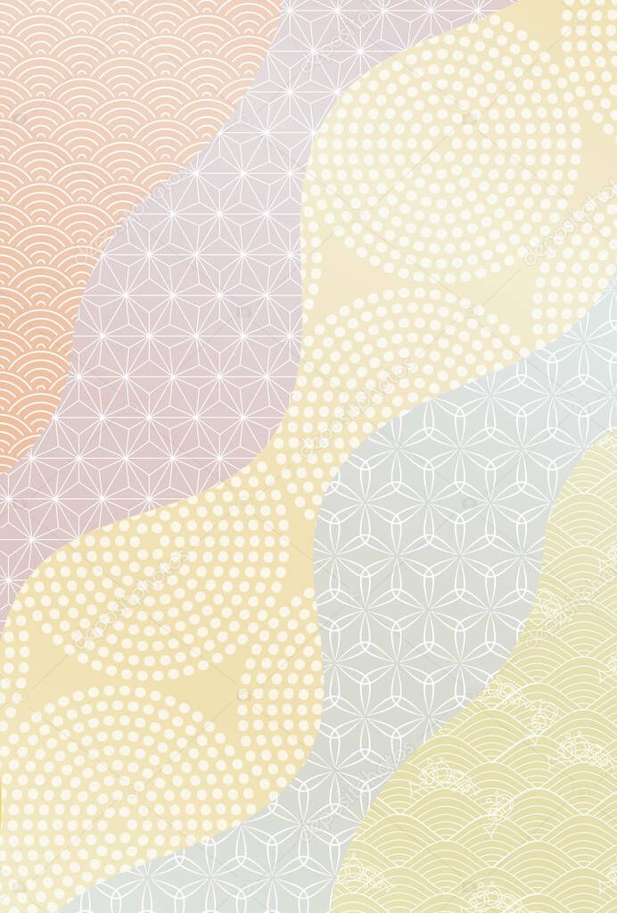 Japanese pattern New Year's card pattern background