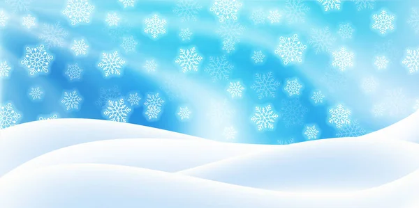Jul Snö Vinter Akvarell Bakgrund — Stock vektor