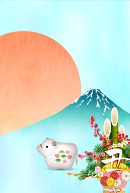 İnek Yeni Yıl kartı Zodiac geçmişi