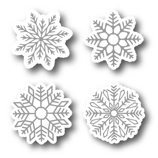 Weihnachten Schnee Winter Aquarell Symbol — Stockvektor