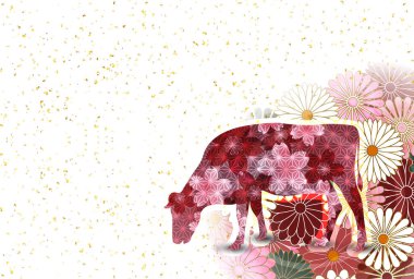 İnek Yeni Yıl kartı Zodiac geçmişi