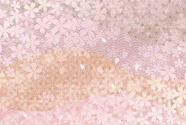 Kiraz Çiçeği Yeni Yıl Kart Japon desenli geçmişi