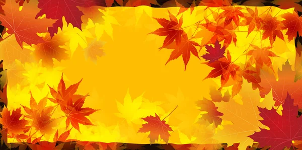 Halloween Podzim Listy Javor Pozadí — Stockový vektor
