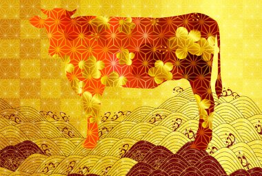 İnek Yeni Yıl kartı Zodiac geçmişi