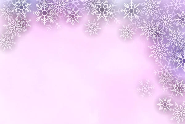 Kerstmis Sneeuw Winter Licht Achtergrond — Stockvector
