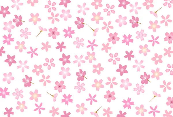 Cherry Blossoms Cartão Ano Novo Padrão Japonês Fundo —  Vetores de Stock