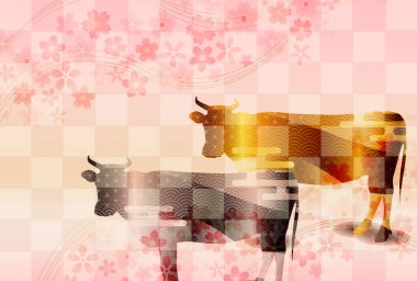 İnek Yeni Yıl kartı Zodiac geçmişi