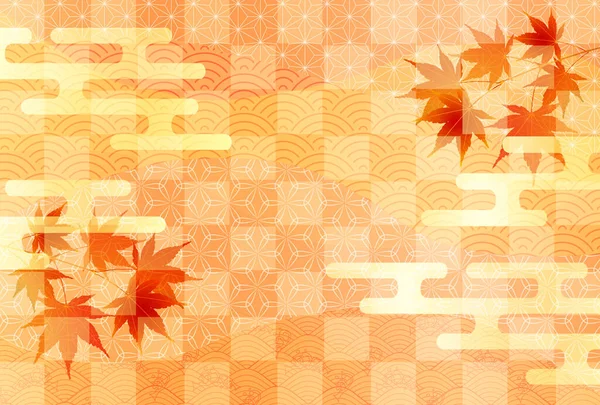 Herbst Blätter Ahorn Herbst Hintergrund — Stockvektor