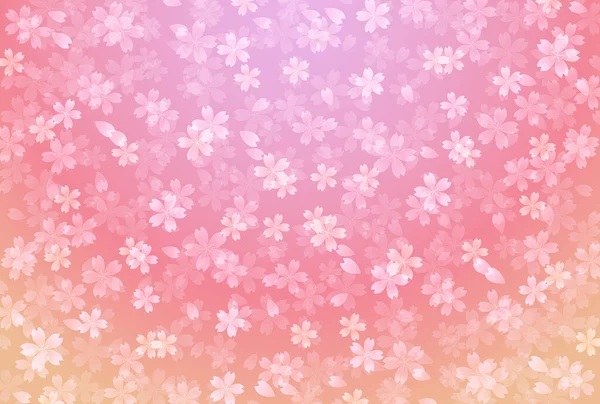 Kirschblüten Japanisches Muster Neujahrskarte Hintergrund — Stockvektor