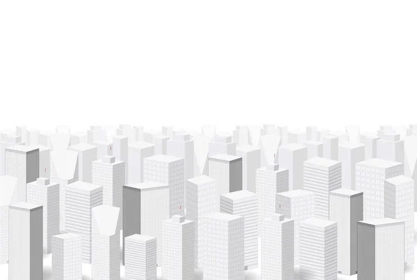 Bygga Upp Tredimensionell Bakgrund Städerna — Stock vektor