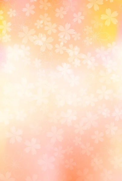 Цветение Сакуры Японский Узор Новогодняя Открытка Фон — стоковый вектор