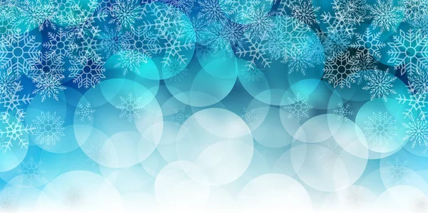 Jul Snö Vinter Ljus Bakgrund — Stock vektor