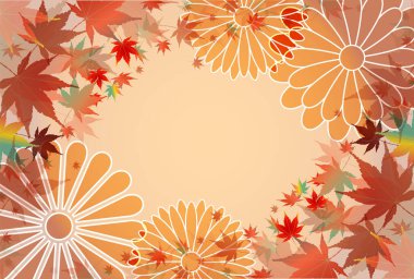 Sonbahar Kasımpatı Yaprakları Arkaplanı