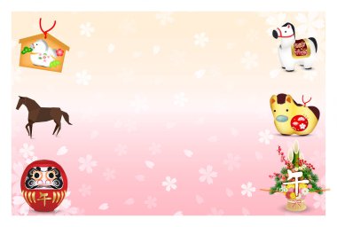 Öğlen Kartı Oriental Zodiac İşaret Arkaplanı