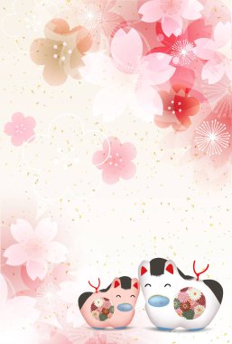 Öğlen Kartı Oriental Zodiac İşaret Arkaplanı