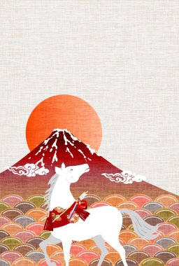 Öğlen Kartı Oriental Zodiac İşaret Arkaplanı