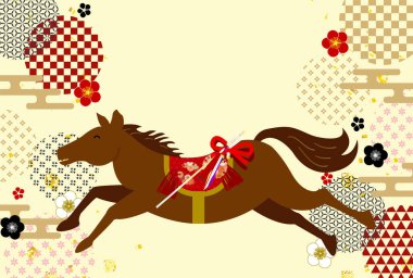 Öğlen Kartı Oriental Zodiac İşaret Arkaplanı