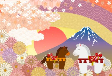 Öğlen Kartı Oriental Zodiac İşaret Arkaplanı