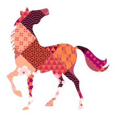 Öğlen Yeni Yıl Kartı Oriental Zodyak Simgesi Simgesi