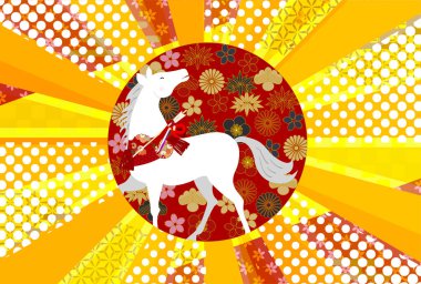 Öğlen Kartı Oriental Zodiac İşaret Arkaplanı