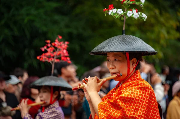 Kyoto Japão Outubro 2016 Festival Das Idades Desfile Trajes Antigo — Fotografia de Stock