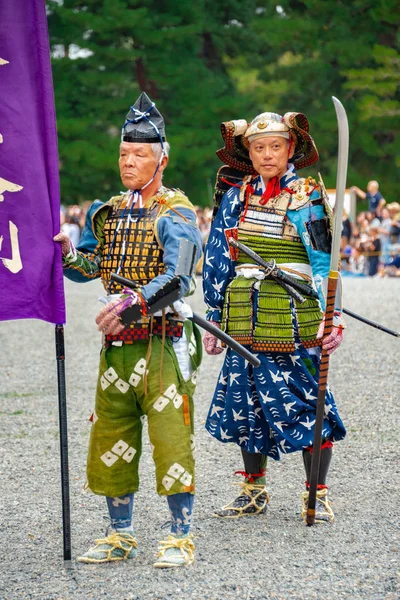 Kyoto Japão Outubro 2016 Festival Das Idades Desfile Trajes Antigo — Fotografia de Stock