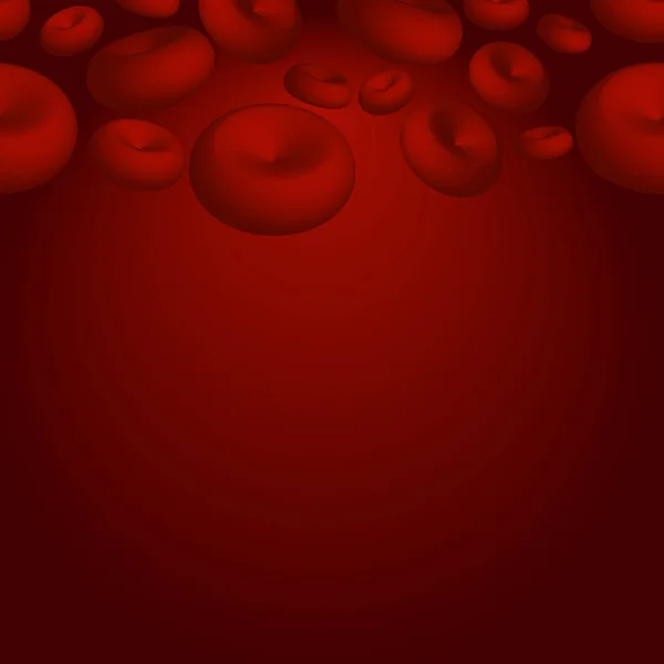 Glóbulos Rojos Bajo Microscopio Eritrocitos Que Fluyen Plasma Sanguíneo Vector — Vector de stock