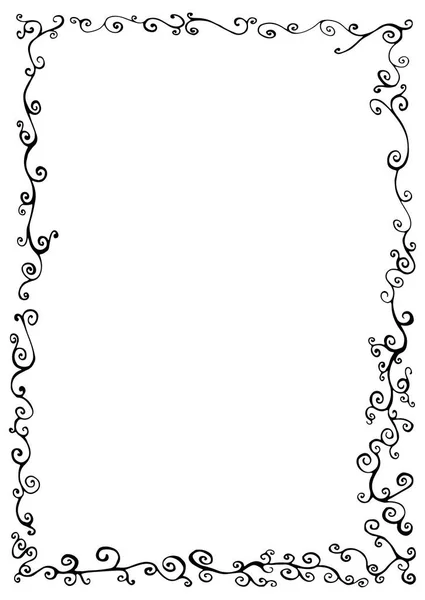 Doodle frame with  doodles decorative line ornament background. Stock Vector