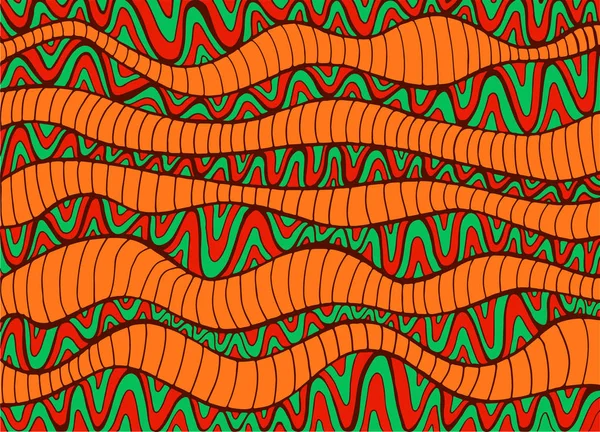 Padrão abstrato tribal colorido ornamental. Psychedelic cartão elegante. Vetor mão desenhada ilustração etnia boêmio fundo. Elemento decorativo vintage. Doodle motivos arte . — Vetor de Stock