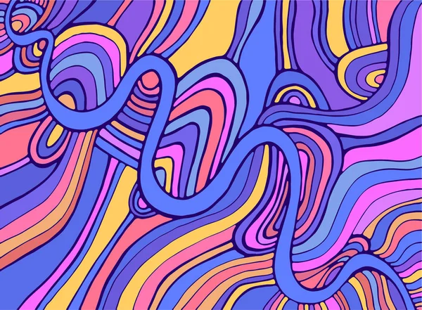 Fantasia brilhante doodles ondas ornamento fundo. Elemento decorativo ondulado abstrato . —  Vetores de Stock