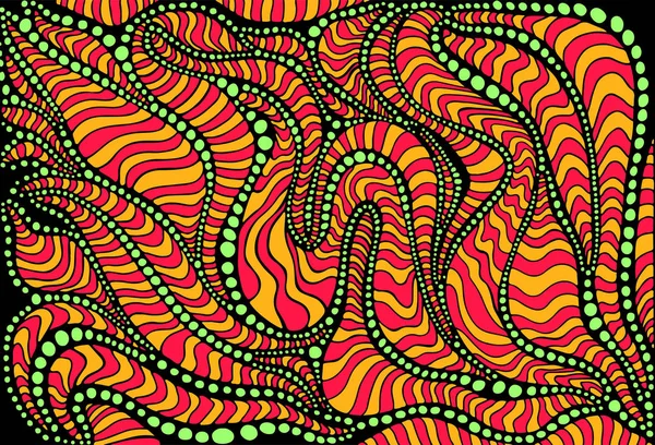 Patrón doodle surrealista colorido psicodélico. Resumen decorativo — Vector de stock
