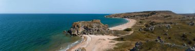 Güzellik doğa deniz manzara Crimea (Azak Denizi), yatay panorama fotoğraf